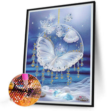 Load image into Gallery viewer, Blue Water Drop Pendant 30*40CM(Canvas) Partial Special Shaped Drill Diamond Painting
