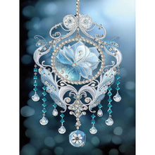 Load image into Gallery viewer, Blue Water Drop Pendant 30*40CM(Canvas) Partial Special Shaped Drill Diamond Painting
