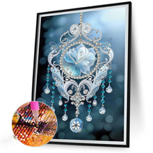 Load image into Gallery viewer, Blue Water Drop Pendant 30*40CM(Canvas) Partial Special Shaped Drill Diamond Painting
