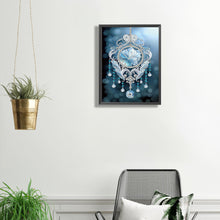 Load image into Gallery viewer, Blue Water Drop Pendant 30*40CM(Canvas) Partial Special Shaped Drill Diamond Painting
