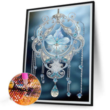 Load image into Gallery viewer, Blue Water Drop Pendant 30*40CM(Canvas) Partial Special Shaped Drill Diamond Painting
