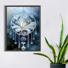 Load image into Gallery viewer, Blue Water Drop Pendant 30*40CM(Canvas) Partial Special Shaped Drill Diamond Painting
