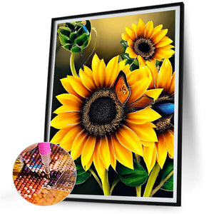 Sunflower 30*40CM(Canvas) Full Round Drill Diamond Painting