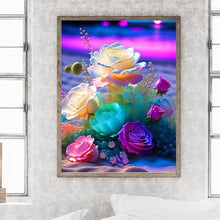 Load image into Gallery viewer, Glowing Roses 30*40CM(Picture) Full Square Drill Diamond Painting
