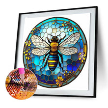 Load image into Gallery viewer, Round Plate Glass Bee 30*30CM(Canvas) Full Round Drill Diamond Painting
