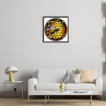 Load image into Gallery viewer, Round Plate Glass Bee 30*30CM(Canvas) Full Round Drill Diamond Painting
