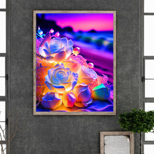 Load image into Gallery viewer, Glowing Roses 40*50CM(Picture) Full Square Drill Diamond Painting
