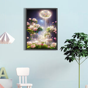 Moonlight Rose Manor 40*60CM(Canvas) Full Round Drill Diamond Painting