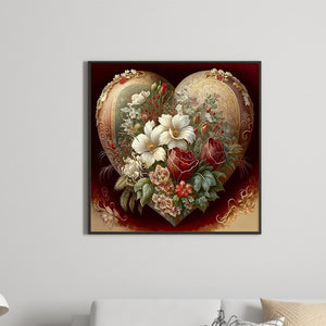 Love Flower 40*40CM(Canvas) Full Round Drill Diamond Painting