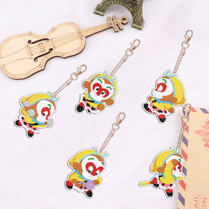 DIY Diamond Art Keychains Handmade Gem Keychains Lady Bag Pendant (Sun Wukong)