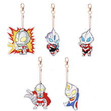 Load image into Gallery viewer, DIY Diamond Art Keychains Handmade Gem Keychains Lady Bag Pendant (Ultraman)
