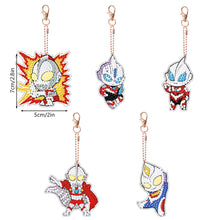 Load image into Gallery viewer, DIY Diamond Art Keychains Handmade Gem Keychains Lady Bag Pendant (Ultraman)
