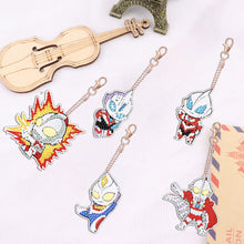 Load image into Gallery viewer, DIY Diamond Art Keychains Handmade Gem Keychains Lady Bag Pendant (Ultraman)
