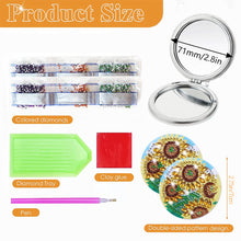 Load image into Gallery viewer, DIY Diamond Painting Makeup Mirror Paint by Number Kits Sunflower (041)
