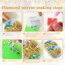 Load image into Gallery viewer, DIY Diamond Painting Makeup Mirror Paint by Number Kits Sunflower (042)
