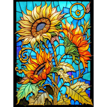 Load image into Gallery viewer, Sunflower Glass Painting 30*40CM(Canvas) Full Round Drill Diamond Painting
