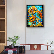 Load image into Gallery viewer, Sunflower Glass Painting 30*40CM(Canvas) Full Round Drill Diamond Painting
