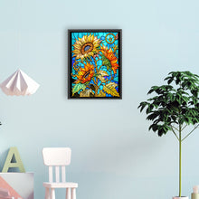 Load image into Gallery viewer, Sunflower Glass Painting 30*40CM(Canvas) Full Round Drill Diamond Painting
