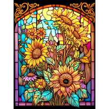 Load image into Gallery viewer, Sunflower Glass Painting 30*40CM(Canvas) Full Round Drill Diamond Painting
