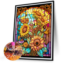 Load image into Gallery viewer, Sunflower Glass Painting 30*40CM(Canvas) Full Round Drill Diamond Painting
