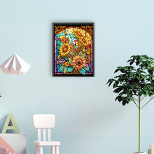 Load image into Gallery viewer, Sunflower Glass Painting 30*40CM(Canvas) Full Round Drill Diamond Painting
