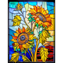 Load image into Gallery viewer, Sunflower Glass Painting 30*40CM(Canvas) Full Round Drill Diamond Painting
