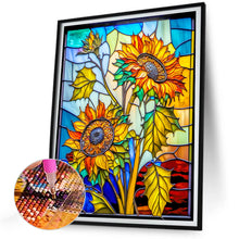 Load image into Gallery viewer, Sunflower Glass Painting 30*40CM(Canvas) Full Round Drill Diamond Painting
