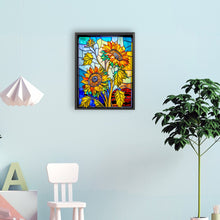 Load image into Gallery viewer, Sunflower Glass Painting 30*40CM(Canvas) Full Round Drill Diamond Painting
