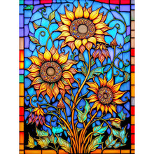 Load image into Gallery viewer, Sunflower Glass Painting 30*40CM(Canvas) Full Round Drill Diamond Painting
