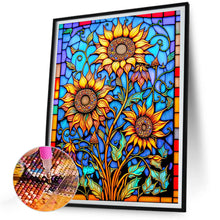 Load image into Gallery viewer, Sunflower Glass Painting 30*40CM(Canvas) Full Round Drill Diamond Painting
