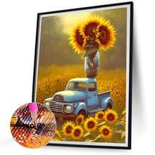 Load image into Gallery viewer, Sunflower And Car 30*40CM(Canvas) Full Round Drill Diamond Painting
