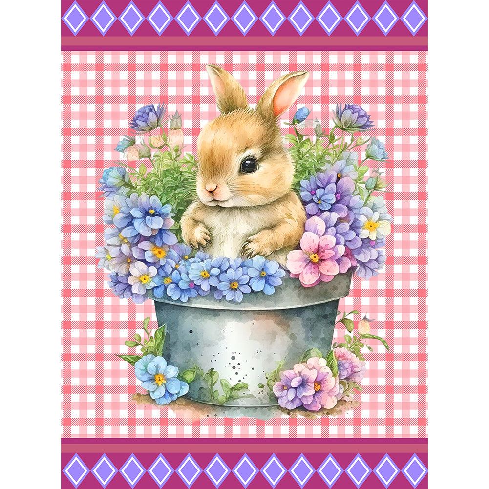 Toy Rabbit 30*40CM(Canvas) Full Round Drill Diamond Painting