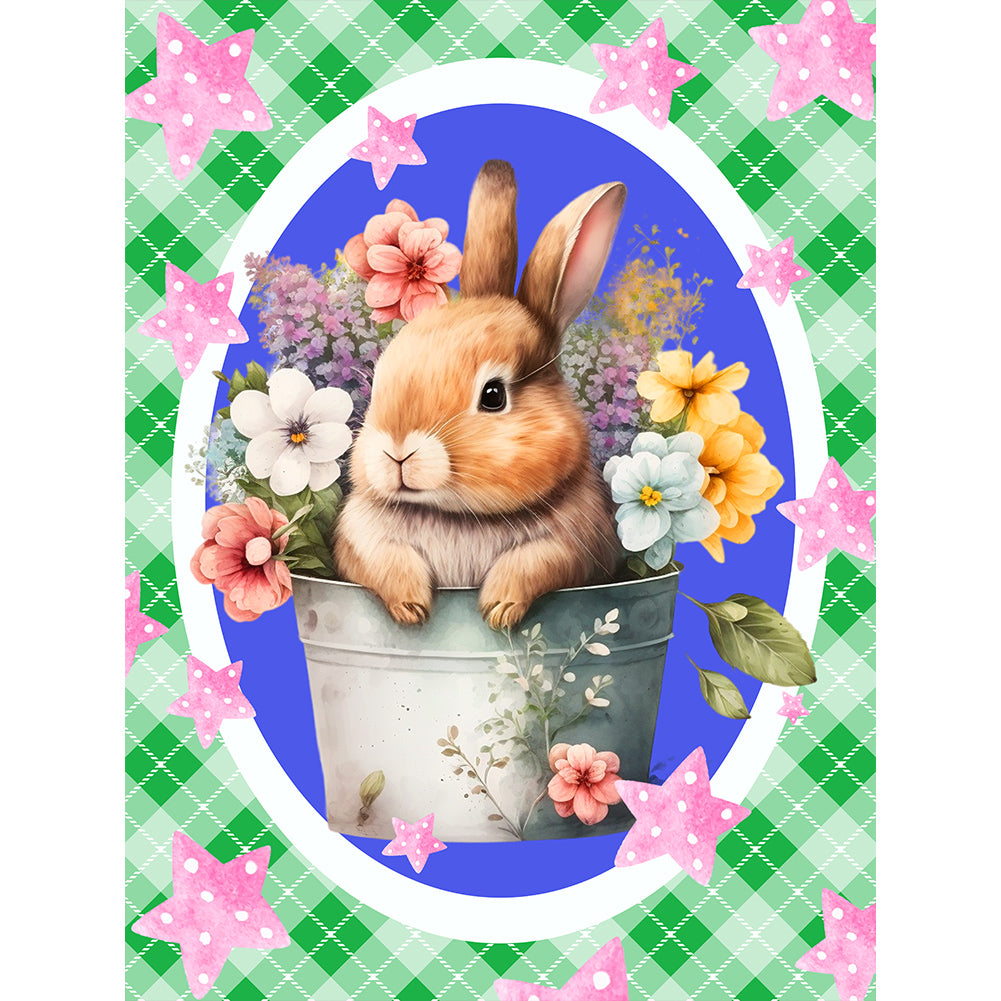 Toy Rabbit 30*40CM(Canvas) Full Round Drill Diamond Painting