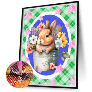 Toy Rabbit 30*40CM(Canvas) Full Round Drill Diamond Painting