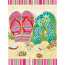 Load image into Gallery viewer, Summer Beach Slippers 30*40CM(Canvas) Partial Special Shaped Drill Diamond Painting
