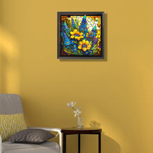 Load image into Gallery viewer, Stained Glass Sunflowers 35*35CM(Canvas) Full Round Drill Diamond Painting
