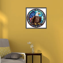 Load image into Gallery viewer, Animal Eagle Glass Painting 30*30CM(Canvas) Full Round Drill Diamond Painting
