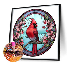 Load image into Gallery viewer, Animal Cardinal Glass Painting 30*30CM(Canvas) Full Round Drill Diamond Painting

