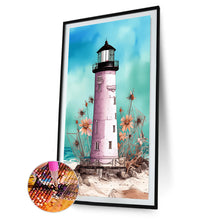 Load image into Gallery viewer, Shabby Chic Lighthouse On The Beach 30*45CM(Canvas) Full Round Drill Diamond Painting
