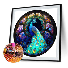 Load image into Gallery viewer, Glass Painting - Peacock 40*40CM(Picture) Full Square Drill Diamond Painting
