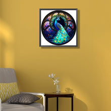 Load image into Gallery viewer, Glass Painting - Peacock 40*40CM(Picture) Full Square Drill Diamond Painting
