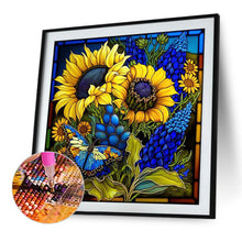 Load image into Gallery viewer, Glass Painting - Sunflower 40*40CM(Picture) Full Square Drill Diamond Painting
