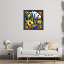 Load image into Gallery viewer, Glass Painting - Sunflower 40*40CM(Picture) Full Square Drill Diamond Painting
