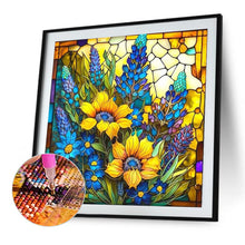 Load image into Gallery viewer, Glass Painting - Sunflower 40*40CM(Picture) Full Square Drill Diamond Painting
