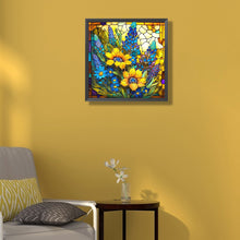 Load image into Gallery viewer, Glass Painting - Sunflower 40*40CM(Picture) Full Square Drill Diamond Painting
