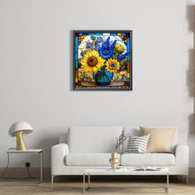 Load image into Gallery viewer, Glass Painting - Sunflower 40*40CM(Picture) Full Square Drill Diamond Painting
