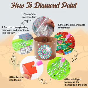 6pcs DIY Embroidery Art Craft Kit Flower Diamond Cross Home Decor (Z01-6 )