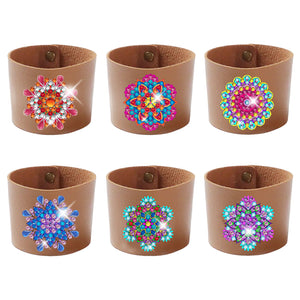 6pcs DIY Embroidery Art Craft Kit Flower Diamond Cross Home Decor (Z02-6 )
