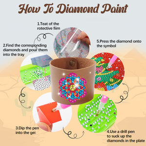 6pcs DIY Embroidery Art Craft Kit Flower Diamond Cross Home Decor (Z02-6 )