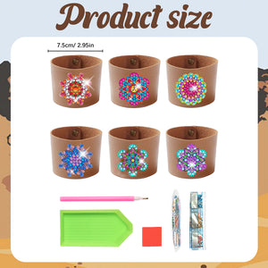 6pcs DIY Embroidery Art Craft Kit Flower Diamond Cross Home Decor (Z02-6 )